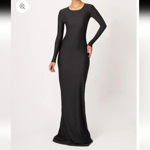 Black mermaid maxi dress